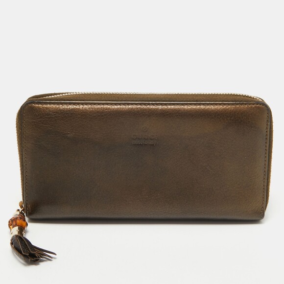 Gucci Metallic Leather Bamboo Tassel #182046G19B - Picture 1 of 10